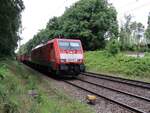DB Cargo Lokomotive 189 079-7 mit G�terzug richtung Kaldenkirchen (D) bei Bahn�bergang Auxiliatrixweg,Venlo, Niederlande 24-07-2025.