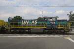 Lineas 7784 steht am 10 Juni 2018 in Blerick nach Ende einer Ausstellung.