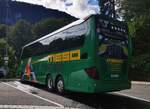 Setra 516 HDH vom Reisebusunternehmen MESO steht im September 2022 am Königssee.