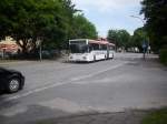 Mercedes O 405 der Stadtwerke Stralsund (SWS) in Stralsund.