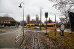 Unterwegs mit der Lößnitzgrundbahn der SDG - Sächsische Dampfeisenbahngesellschaft mbH, unser Zug hat am 07.12.2022 den Haltepunkt Weißes Roß erreicht und die