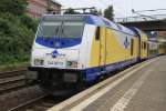 246 007-9 mit ME 81521 von Hamburg Hbf nach Cuxhaven kurz vor der Ausfahrt im Bahnhof Hamburg-Harburg.28.07.2012