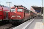 115 346-9 stand mit DB-Nachtzug 1287/CNL1247  von Hamburg-Altona/Berlin-Lichtenberg nach Mnchen Ost im Bahnhof Mnchen Ost Der Zug hatte an dem Tag zum Glck +70 Minuten Versptung.29.03.2012