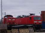 212 298-4+143 852-2 abgestellt im BW Rostock Hbf.(19.02.2011)