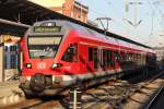 RE 13007 von Rostock Hbf nach Sassnitz kurz vor der Abfahrt im Rostocker Hbf.16.10.2011