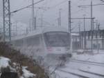 IC2184 von Hannover Hbf nach Ostseebad Binz bei der Einfahrt im Rostocker Hbf.09.02.2012