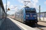 101 042-0+101 140-2(hinten)mit IC 2304 von Nrnberg Hbf nach Warnemnde bei der Durchfahrt in Warnemnde Werft.02.06.2012