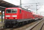 143 250-9 mit S1 von Rostock Hbf nach Warnemnde kurz vor der Ausfahrt im Rostocker Hbf.20.07.2012