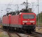 143 931-4 beim Rangieren im Rostocker Hbf.10.08.2012