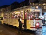 Der Gotha Gelenkwagen mit der Nummer 177 des Verkehrsbetrieb Potsdam (ViP) in Potsdam.