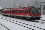 628 659-4 steht als S1 von Rostock Hbf nach Warnemnde im Rostocker Hbf.08.12.2012