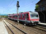 628 635-5 Bh Rostock als  Pommernexpress  Stralsund-Rgen auf Sonderfahrt am 29.Mai 2010 beim Zwischenhalt in Bergen/Rgen,weiter ging es nach Mukran.