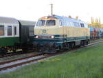 Über Gleis 4 fuhr 218 333,am 27.April 2025,in Bergen/Rügen,an das andere Ende des Zuges.