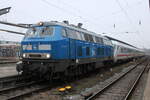 218 056-1(218 454-7)am 25.01.2026 im Rostocker Hbf.