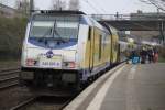 Viele Fahrgste stiegen am 29.03.2014 im Bahnhof Hamburg-Harburg aus dem ME 81513 Hamburg-Cuxhaven.