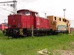 PBSV-LOK 6 abgestellt in Hhe Kombiwerk Rostock-Seehafen.(21.05.09)