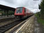 611 018 am 28.07.17 als Re nach Sigmaringen bei der Ausfahrt aus Herbertingen.