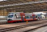 VT 515 (650 053-1) ein Stadler Regio-Shuttle RS1 der City-Bahn Chemnitz steht am 25.08.2013 im Hauptbahnhof Chemnitz zur Abfahrt nach Hainichen (Linie 516) bereit.