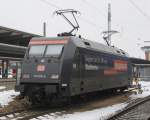 101 100-6 war Wochenend-Gast im Rostocker Hbf.16.02.2013