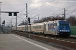 101 070-1  Die ADLER Mannheim  mit dem IC 143 von Amsterdam Centraal nach Berlin Ostbahnhof, bei der Durchfahrt in Rathenow.