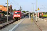 101 030-5 mit dem IC 2242 (Berlin Ostbahnhof - Münster(Westf)Hbf) bei der Einfahrt in Rathenow.