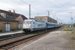 101 050-3  Jugend forscht  mit dem EC 379  Carl Maria von Weber  von Stralsund Hbf nach Praha hl.n.