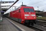 101 120-4 mit IC 2373(Stralsund-Karlsruhe)fhrt in der Zeit vom 28.11-07.12.2015 20 Minuten frher ab Rostock Hbf via Laage-Gstrow.Grund  zwischen Dalwitzhof, Plchow und Schwaan werden einige  