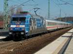 101 102 und der IC Binz-Frankfurt/Main am 02.April 2010 in Bergen/Rgen.