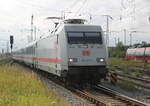 Mit saftigen 60 Minuten Verspätung kam 101 013 mit IC 2261(Stralsund-Hamburg) in Rostock an.02.08.2025
