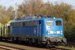 Aufgrund der Streckensperrung sdlich von Bad Kleinen ging es fr 140 041-5 mit ihrem Holzzug(Rostock-Stendal)via Waren,Berlin und Rathenow.01.11.2014