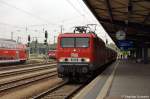 602 (143 204-6) MEG mit dem RE18 (RE 18411) nach Dresden Hbf in Cottbus.