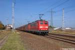 151 049-4 & 151 059-3 DB Schenker Rail Deutschland AG mit einem Falns Ganzzug in Satzkorn und fuhren in Richtung Golm weiter.