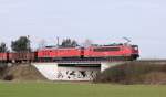 BR 155 135-7 mit BR 232 665-0 und einen  Gemischten  am Haken auf den Weg zum Rbf Maschen am 20.03.2012.