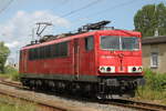 155 096-1 beim Rangieren am 10.06.2017 in Wismar.