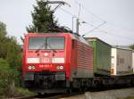 189 055-7 mit KT 42147 von Rostock-Seehafen nach Verona Q.E bei der Durchfahrt in der Gterumgehung Rostock Hbf.22.09.2013