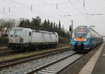 Am 22.12.2025 grüßte der Tf in Rostock-Bramow mit Fernlicht.