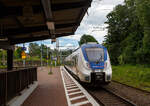 Zwei gekuppelte Bombardier Talent 2 verlassen am 26 Mai 2024, als RB 48 „Rhein-Wupper-Bahn“ (Bonn-Mehlem – Bonn Hbf - Köln Hbf - Solingen Hbf - Wuppertal Hbf -