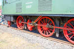   Detailbild vom Triebwerk und Schrgstangenantrieb der  E 32 27, ex 132 027-4, ex Bay.