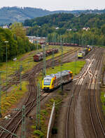 Blick auf den Rangierbahnhof (Rbf) Betzdorf/Sieg (von der Brücke in Betzdorf-Bruche)........