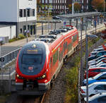   Der zweiteilige PESA LINK II – 632 109 / 632 609 / (95 80 0 632 109-4 D-DB ABpd / 95 80 0 632 609-3 D-DB Bpd) verlässt am 06.10.2018, als RB 52 „Volmetalbahn“