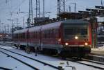 928/628 als RE von Rostock Hbf nach Szczecin Glowny bei der Einfahrt im Rostocker Hbf.11.02.2012