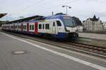 Hannoverischer S-Bahn 3427 091 steht am grauen 21 September 2025 abfahrtbereit in Celle. 