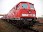 232 378-0 ex.Bh Rostock Seehafen am 24.Januar 2009 in Mukran West.