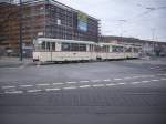 Diese Historische Stra�enbahn brach in Potsdam zu einer Sonderfahrt auf.