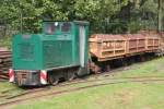 Die DIMA Diesllok mit Loren Stand Im BW der Kleinbahn Deinste.