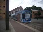 Wagen 680 der Rostocker Stra�enbahn AG, am Steintor fotografiert.
