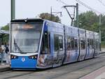 Vossloh 6N2 Nr. 604 der Rostocker Straßenbahn AG in Rostock.