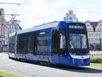 Tina Nr. 801 der Rostocker Straßenbahn AG in Rostock.