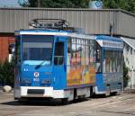 Rostock sagt tschss dies werden die letzten Aufnahmen von Tatra T6+NF-Beiwagen  in Rostock demmnchst ist eine groe  Abschiedsfeier geplant die Beiwagen gehen dann nach Kassel bzw.Leipzig.04.07.2014