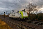 Die 185 542-8 (91 80 6185 542-8 D-ITL) der CAPTRAIN Deutschland GmbH / ITL Eisenbahngesellschaft mbH fährt am Nachmittag des 07.12.2022 als Lz (Lokzug/Triebfahrzeugfahrt) durch Dresden-Strehlen